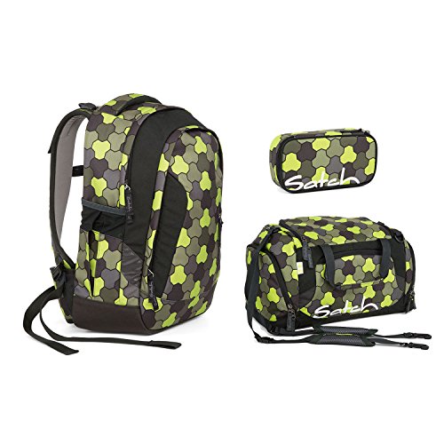 Preisvergleich Produktbild Satch Sleek - Schulrucksack 3tlg. Set - Jungle Flow
