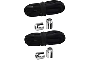 Autoau 2 paia lacci scarpe,lacci elastici per scarpe bambino e adulti,Senza Allacciatura Stringhe Regolabili Lacci con Chiusura in Metallo No Tie Lacci Scarpe Lacci Stringhe Elastiche