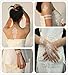 Pinkiou Pack of 6 Sheets Tattoo Stickers Lace Mehndi Temporary Tattoos Fashion Body Art Stickers (White)