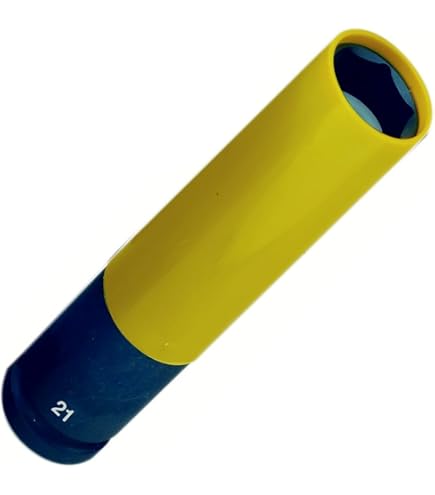 Sourcing Map Steckschlüssel 21 Mm – 1/2 Zoll Antrieb, 150 Mm Lang, CR-V Stahl, 6-Punkt