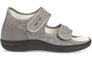 EXTRO STYLE - Sandali Ortopedici Donna e Uomo, Tecnica 11, Per Fasi Post Operatorie, Piede Reumatico, Vasculopatie e Metatarsalgie, Sandali Antiscivolo Con Plantari Estraibili, Grigio