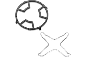 NCOALE Gasherd Gusseisen Wok Ring und Reduzierring Universal Rutschfeste Gaskocher Aufsatz Wok Zubehör Gaskochfelder Aufsatzring Herdplatte Stützring 2 Stück