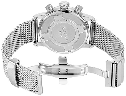 TW Steel Maverick Men's Quartz Watch with Black Dial Chronograph Display and Grey Stainless Steel Bracelet MB14