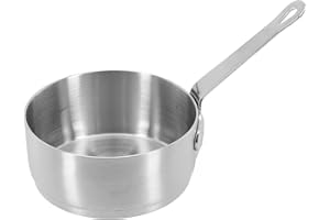 RANRAO Mini pentolino antiaderente in acciaio , per salse e altro ancora, per sicuro (argento (100 ml)