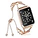 Produktbild NikoStore Bands für Apple Watch Series 3 42mm,Roségold Damen Edelstahl Sport Uhrenarmband für iWatch Series 4 44mm Series 3/2/1 42mm Sport Edition