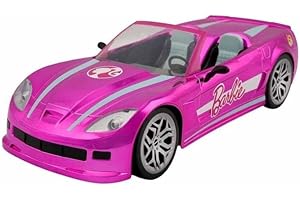 Mondo Motors - Mattel Barbie Dream Car cabrio glamour - macchina auto radiocomandata per bambini di barbie - due posti - dettagli realistici - colore rosa