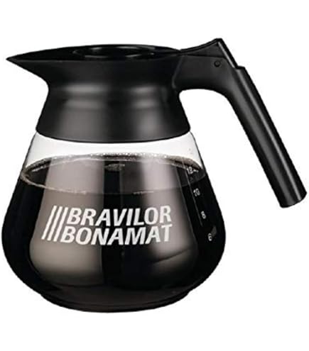 Melitta Replacement Glass Jug For Aroma Signature Deluxe Black Coffee Maker - 1.25 Litre, Black/Silver