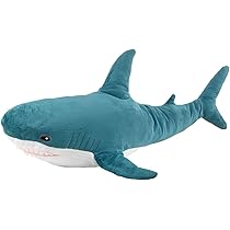 TOPLITHE Peluche Requin Géante, Peluche d'animal en Peluche Requin Grand Jouet d'oreiller Requin Doux for Enfants Cadeaux Garçons Et Filles(60CM/23IN