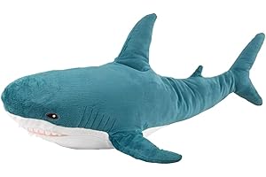 DongAi Plush Shark Toy Pillow, 31-inch Giant Shark Plush Animal Toy Super Soft and Cute Pillow Children’s Boys and Girls Room Decoration Bedtime Gift (Blue, 31 inches)