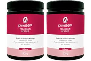 ‎PURESGP pureSGP® Kollagen [2x300g]: Reinstes Kollagen in Apothekenqualität - Bioaktive Premium-Peptide aus hochwertigem Kollagenhydrolysat. Mit Vitamin C & Biotin - Geschmacksneutral - Gute Löslichkeit