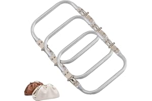 NHQZ 3 Borsa a Forma di U Manico Interno Bacio Chiusura a Chiusura,Borsellino In Alluminio Kiss Clasp,Chiusura Borsa Uncinetto,Telaio Borsa in Alluminio per Borsa Frizione Progetti Fai da Te(16x8.5CM)