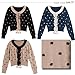 MK3006 Organic Cotton Maternity and Nursing Cardigan (UK 8-10, black + beige dots)