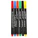 Imported Felt Tip Permanent Fabric Markers Pens 6 Colors for Cloth DIY Creation RS.505.00