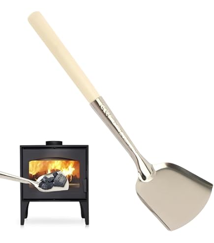 CKLT 15in Fireplace Shovel Ash Shovel For Fire Pit Fireplace Scoop Charcoal Shovel Solid Iron Gardening Shovel Fireplace Tools For Outdoor Fire Pit