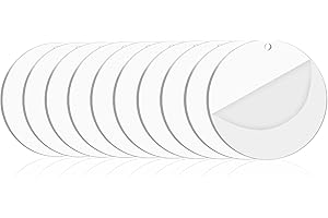 KDIMSU 10 Stück Rund Klare Acrylplatte, 15cm Breite 2mm Dick Acrylscheiben, Acryl Rund Transparent, Acryl Platten, Acrylscheibe Rund mit Loch für DIY Bildrahmen Malerei Handwerk Dekorativen (15 cm)
