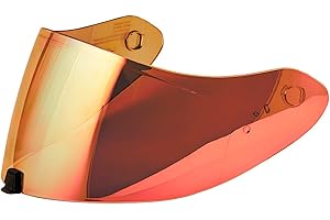 Guajiro - Visera compatible con Scorpion EXO | R1 Evo Air | R1 Carbon Air | 1400 Evo Air | 1400 Carbon Air | 520 Evo Air | 391 | Pantalla Policarbonato reforzado preparado para Pinlock (Rojo)