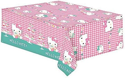Gemma Hello Kitty Plastic Party Tablecover (One Size) (Multicoloured)