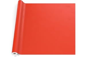 ANRO Nappe en toile cirée, lavable, pour table de jardin, extérieur et intérieur, 2 000 x 140 cm (20 m), rouge