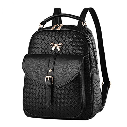 Preisvergleich Produktbild XY Fancy Damen PU Fell Stricken Rucksack Reise Täglicher Sack