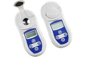 AMTAST Digital Brix Refractometer Sugar Juice Honey Beer Brix Refractometer Cutting Fluid Sugar Testing Meter Range 0-53%