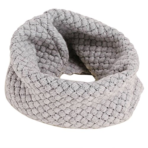 iikids®Unisex Girls/Boys Collar Scarf Loops Babies Knitted Wool Neckerchief Kids Winter Neck Warmers/Headgear(Circumference 52/Width 28cm)