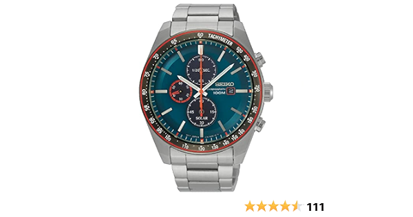 Seiko solar orologio Uomo Analogico al Solare con cinturino in Acciaio INOX  SSC717P1 : Amazon.it: Orologi