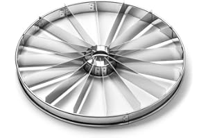 Forgast Diviseur de gâteau | Rond | Acier inoxydable | Diviseur de gâteau en tranches | Diviseur de gâteau pour couper 16 morceaux égaux | Accessoire indispensable pour la pâtisserie | Diamètre 32 cm