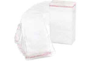 RUBY Buste trasparenti in cellophane con chiusura adesiva, 200 pezzi, 10 x 16 cm