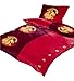 Produktbild 2 tlg. Bettwäsche 135 x 200 cm in gelb/rot aus Microfaser Drache mit Reißverschluss