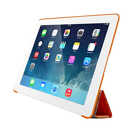Ozaki O!Coat Travel Versatile 360 Grad faltbare New York Tasche mit patentierte Standtechnik, On/Off Funktion und Stylus-Halter für Apple iPad Air 2 orange - 4