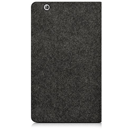 kwmobile Hülle für Huawei MediaPad M3 8.4 – Tabletcover Slim Case Tablet Schutzhülle – Smart Cover Tabletcase Filz Design Dunkelgrau - 3