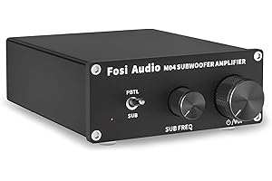Fosi Audio Wzmacniacz subwoofera M04 100 W, TPA3116 mini monokanałowy wzmacniacz subwoofera, pełna częstotliwość i subbas, wbudowany wzmacniacz mocy klasy D do subwoofera
