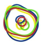 Chewable Jewelry Necklace Bracelet Big Coil Combo Fun Sensory Motor Aid Speech And Communication Aid Great For Autism And Sensory-Focused Kids - 8 Units 4 Color Sets