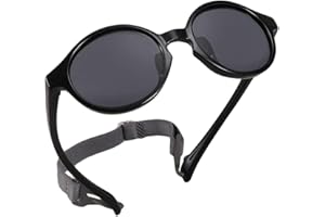 Cysocool Baby Polarisierte Sonnenbrille mit Band 0-36 Monate Kinder Jungen Mädchen Sonnenfilter UV400 Schutz Sonnenbrille Flexiblen Gummi Rahmen Neugeborene Kleinkind Sonnenbrillen