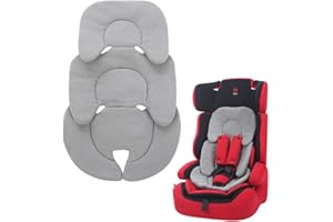 KBIBCK Sitzverkleinerer Babyschale, Baby-Autositzkissen, Kopfstütze für Neugeborenen-Autositz, Weiches Sitzauflage für Babyschale, Autositzbezug für Kinderwagen Hochstuh Autositz (Grau)