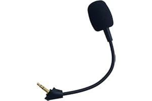 SPTSSWET Micro de Rechange pour Kingston pour HyperX Cloud Alpha S Pro pour PS4 Xbox Computer PC Détachable Anti-Bruit Microphone Casque Gaming pour PS4, Xbox One, PC, Jack 3,5 mm, Noir 16cm