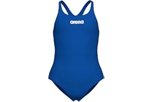 arena Solid Swim Pro Team jednoczęściowy kostium kąpielowy dla dziewcząt, szybkoschnący kostium kąpielowy, sportowy strój kąpielowy z tkaniny arena MaxLife Eco o maksymalnej odporności na chlor,