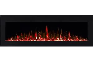 CHEMIN'ARTE Chemin’Arte - Cheminée Électrique LEDs Effet Flammes Murale Volcano 3XL - Conçue en France - 152 x 14 x 45 cm - Garantie 2 Ans