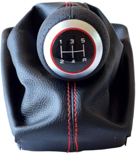 LEDER Schaltknauf 5 Gang Schwarz - Plug & Play Für BMW Modelle