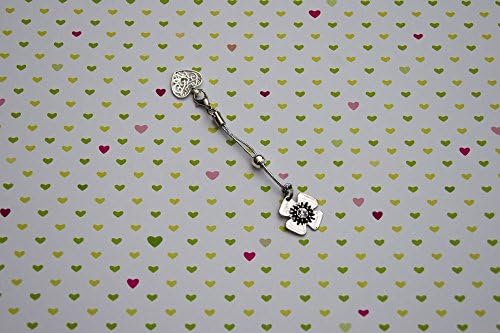 Genuine ClaspEase Silver Corded Lobster Heart Clip &amp; lock clasp, For the snap clasps and Clips on Pandora, Biagi, Troll, Chamilia and all European charm bracelets and necklaces.