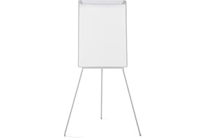 Bi-Office Lavagna Portablocco Magnetico, Cavalletto Treppiedi , Cornice in Grigio, Dimensioni Pannello Euro 700 x 1000 mm