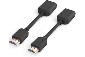 IFUFR HDMI Extension Male to Female Cable [2 Pack] 12cm 4K HDMI Extender HDMI Male to Female Cable Adapter Compatible with TV Stick, Roku stick, PS5, PS4, Xbox