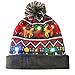 Produktbild LUEX Unisex LED Leuchten Hut Beanie Strickmütze, Weihnachten Hut Blinkender Hut Licht Spielzeug Winter Schnee Hut große Geschenke