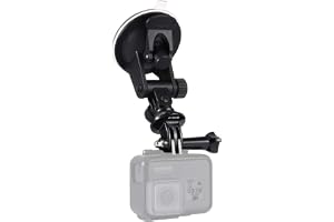 PULUZ Sugkoppsfäste för Gopro bilfäste, justerbar fordonsfönster- och vindrutemonteringshållare, kompatibel med GoPro Hero 12