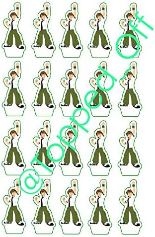 20 Ben 10 stand up edible cup cake topper decorations by Topped Off (FREE UK SHIPPING)