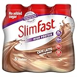 SlimFast Multipack Bottle Cafe Latte Shake, 6 x 325 ml