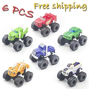 SAMANIS 8 CM Russia Blaze Miracle Cars Set-6pcs/set(Multicolor)