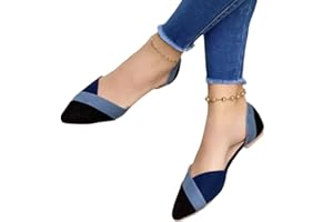 Minetom Zapatos Bailarina para Mujer Zapatos Planos De Ballet Puntiagudo Zapatos De Novia Planos De Ante Zapatos Planos Sin Cordones De Verano