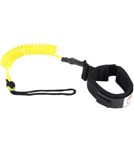 ZALHIN Leash De Surf 2 Pièces – Corde Élastique 3m Anti-Torsion Pour Planche De Surf, Paddle Et Kayak, Ultra Résistante Et Confortable