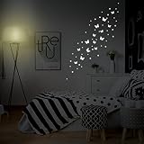 Wandkings Schmetterlinge und Sterne, 78 Sticker, extra starke Leuchtkraft, Wandsticker Leuchtaufkleber, Fluoreszierend und im Dunkeln leuchtend - 3
